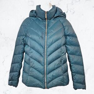 Michael Michael Kors Quilted Teal Packable Down Filled Jacket sz XS